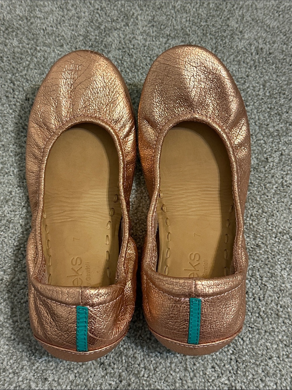 Tieks Rose Gold Glam. Size 7. LOW Price.  FIRM